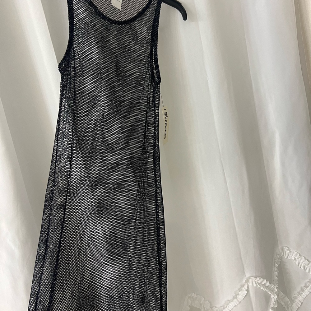 No Boundaries Black Mesh Swim Coverup